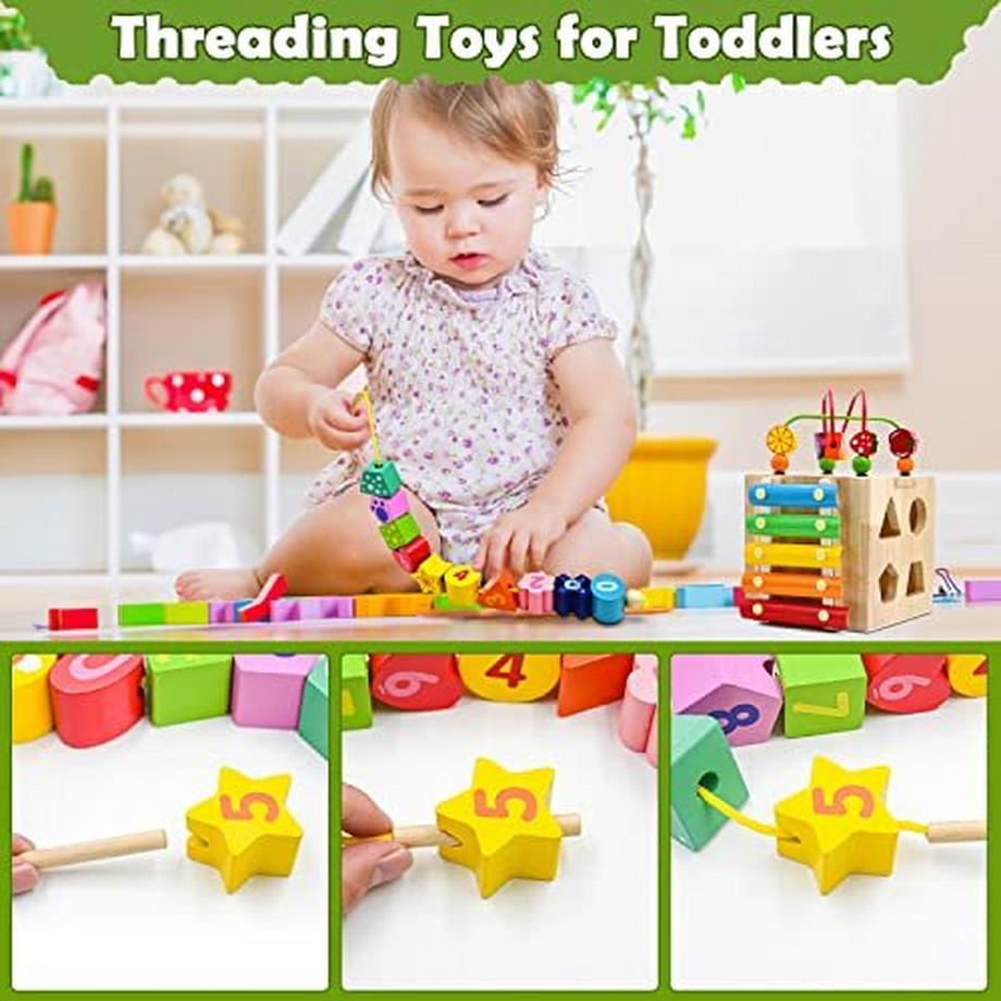 Activity-board  Motorikwürfel Motorikspielzeug 5-in-1 Spiele-Center Aktivität Würfel 