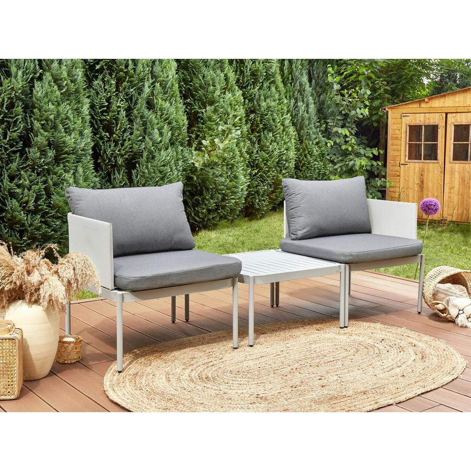 Beliani Salotto da giardino en Alluminio Moderno TERRACINA  