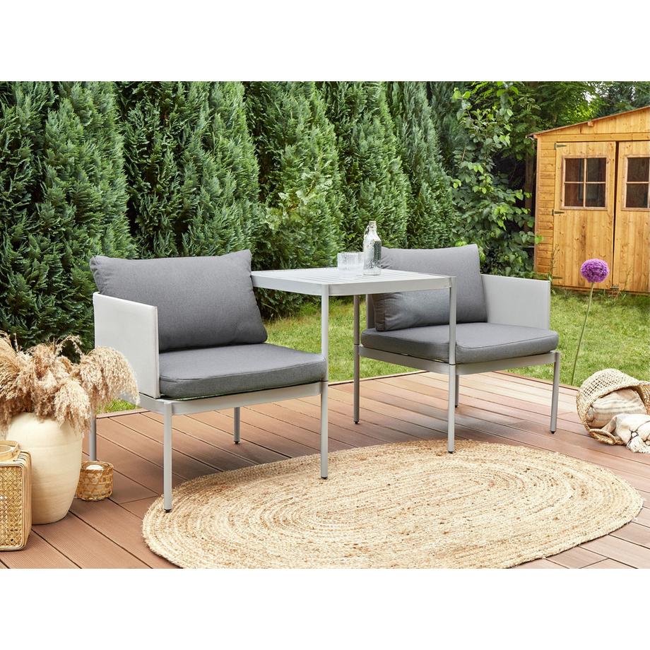 Beliani Salotto da giardino en Alluminio Moderno TERRACINA  