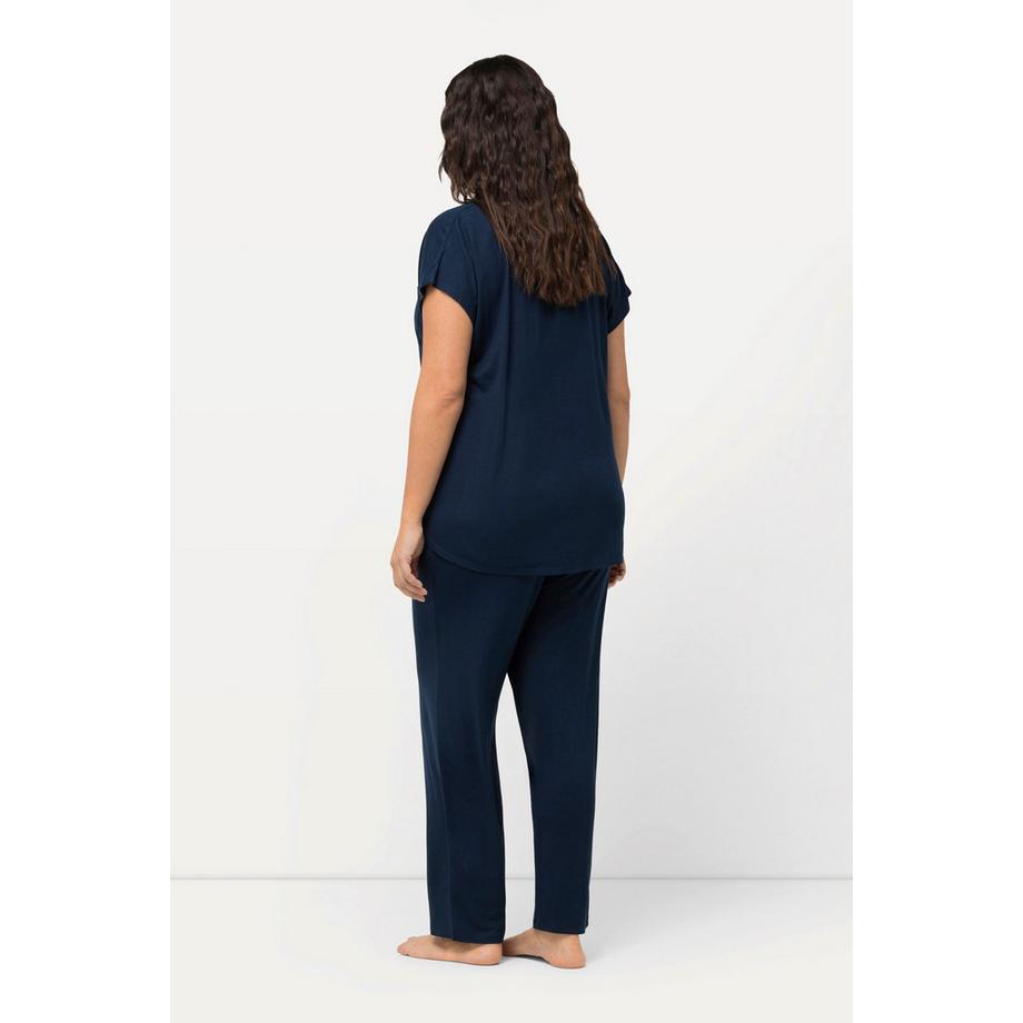 Ulla Popken Pyjama Oversize Manches Courtes Col V  