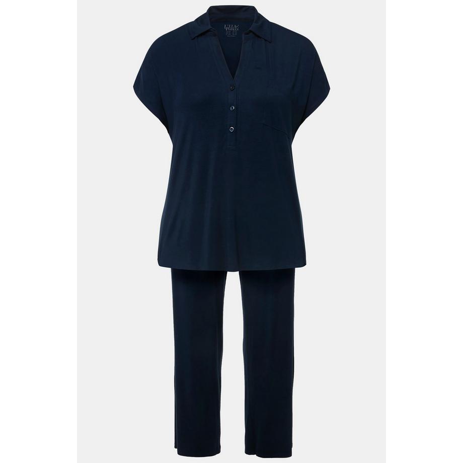 Ulla Popken Pyjama Oversize Manches Courtes Col V  