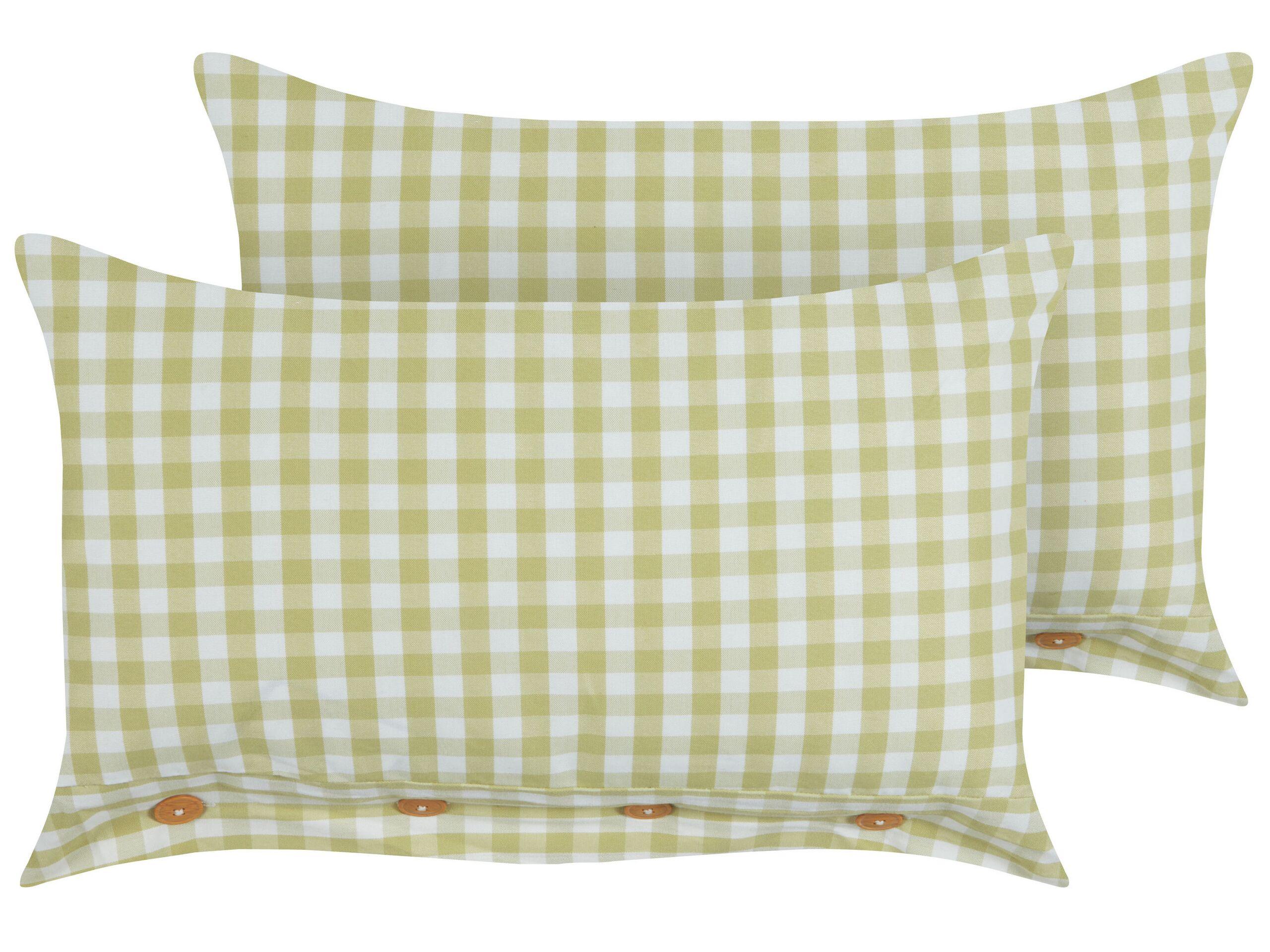 Beliani Lot de 2 coussins en Polyester Traditionnel TALYA  