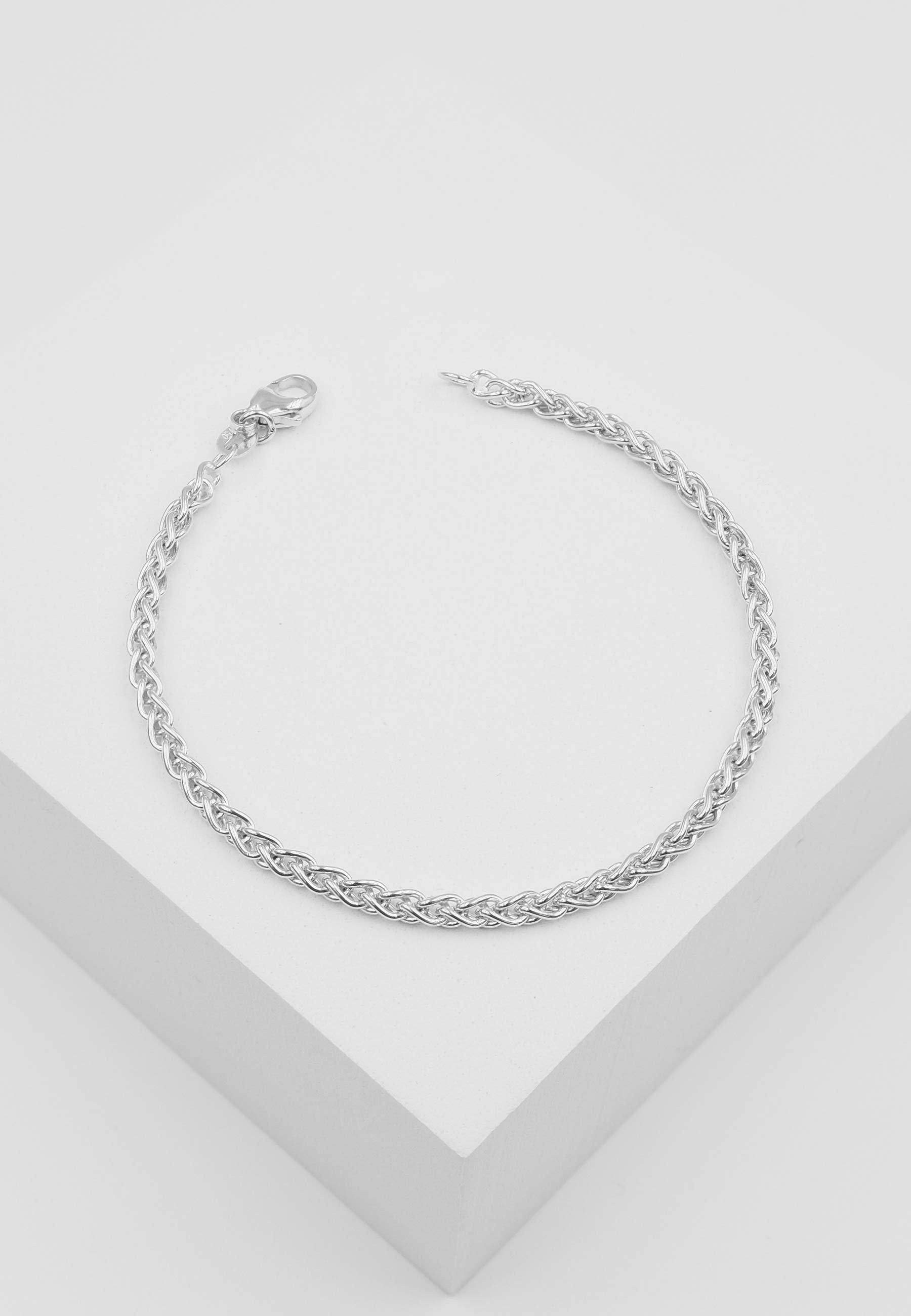 MUAU Schmuck  Bracelet palmier or blanc 750, 19cm, 3,3mm 