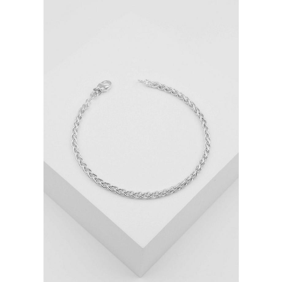 MUAU Schmuck  Bracelet Zopf Weissgold 750, 19cm, 3.3mm 