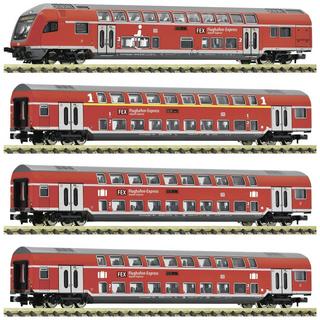 Fleischmann  N 4er-Set Doppelstockwagen „FEX“ der DB-AG 