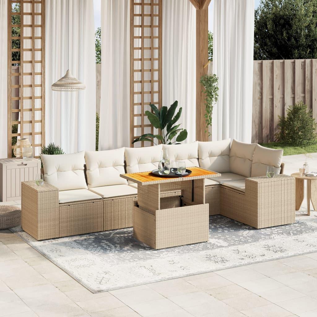 VidaXL set divano da giardino Polirattan  