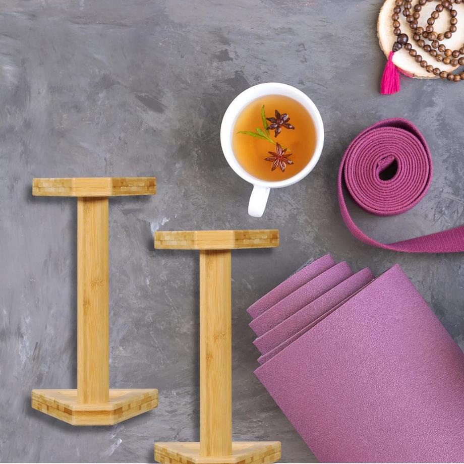 B2X  Poignées de développé couché en bambou, lot de 4 