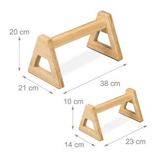 B2X  Poignées de développé couché en bambou, lot de 4 