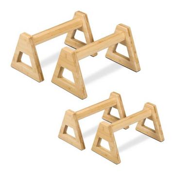 Poignées de développé couché en bambou, lot de 4