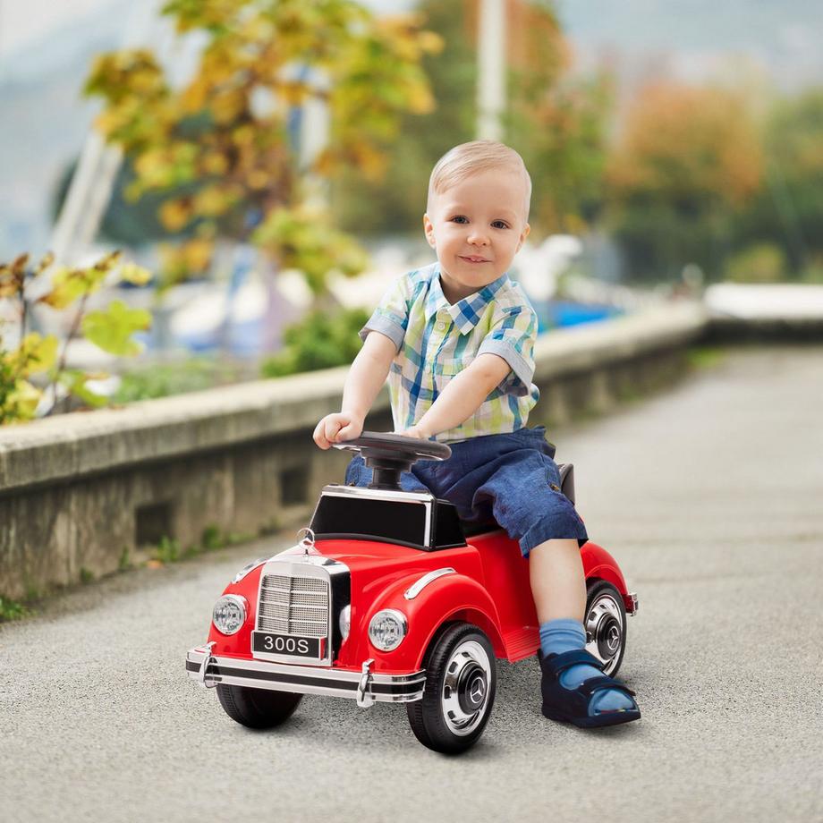 Northio  Voiture à conducteur porté, véhicule pour enfants, véhicule à conducteur porté avec espace de rangement, voiture pour enfants avec protection anti-basculement pour enfants de 18 à 48 mois, rouge, 77,5 x 41,5 x 45 cm Aosom 
