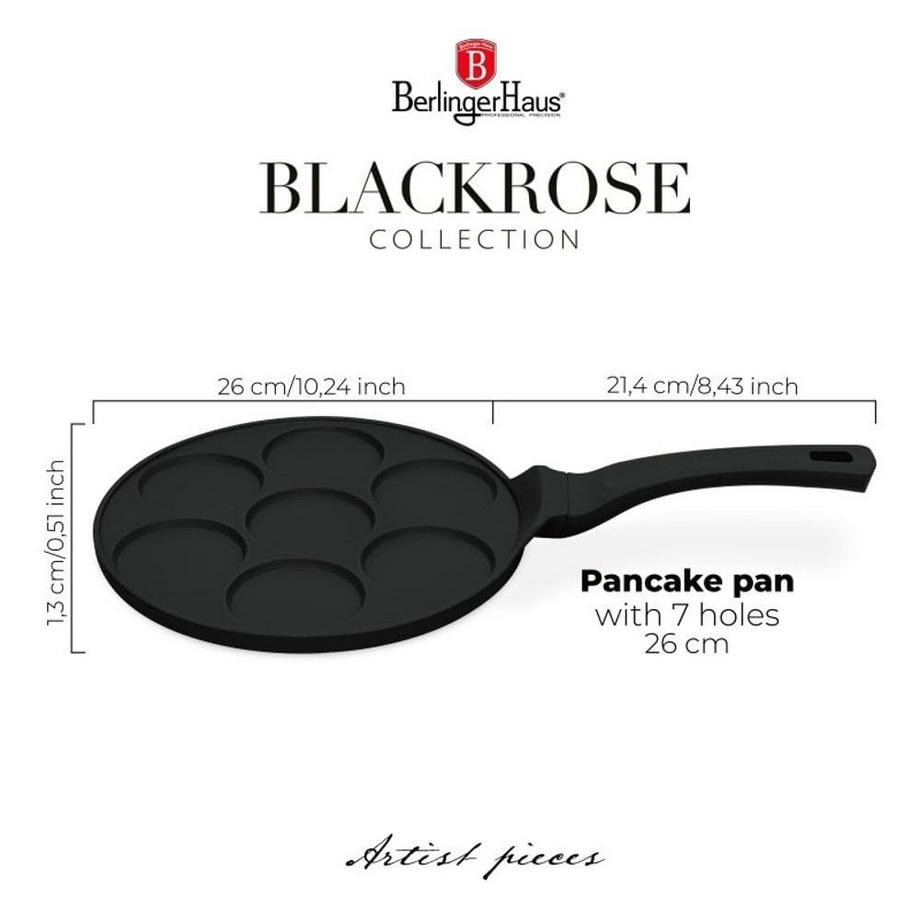Berlinger Pancake Bratpfanne Ø26cm für 7 Stk. Black Rose Collection  