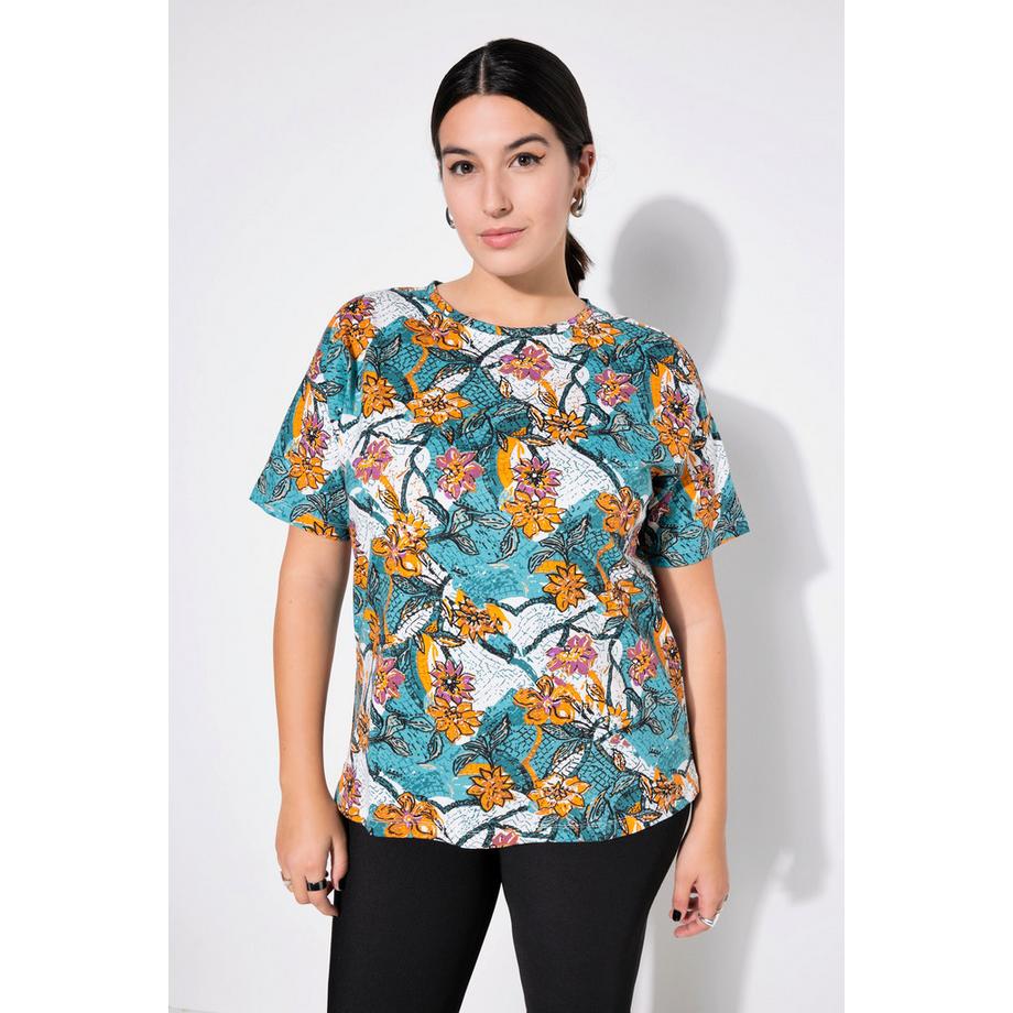 Studio Untold T-Shirt Oversize Stampa Floreale Maniche Corte  