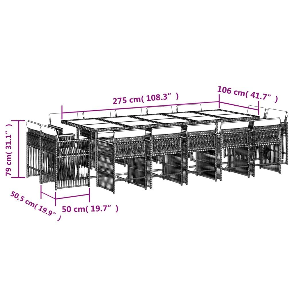 VidaXL set da pranzo da giardino Polirattan  