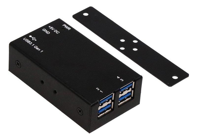 Image of EXSYS EX-1180HMS Schnittstellen-Hub USB 3.2 Gen 1 (3.1 Gen 1) Type-B 5000 Mbit/s Schwarz