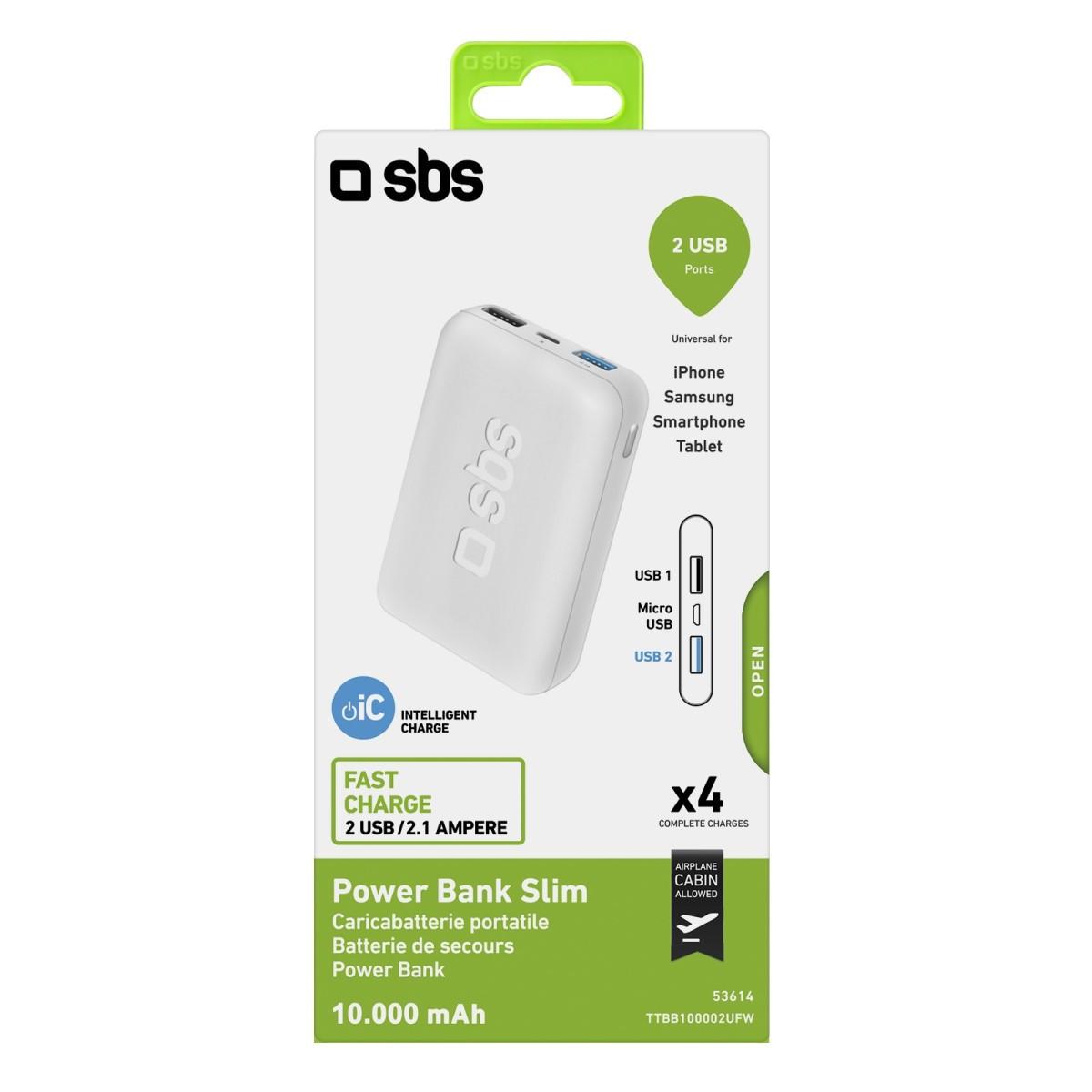 SBS  Extra Slim mit 10000 mAh Dual Charge 