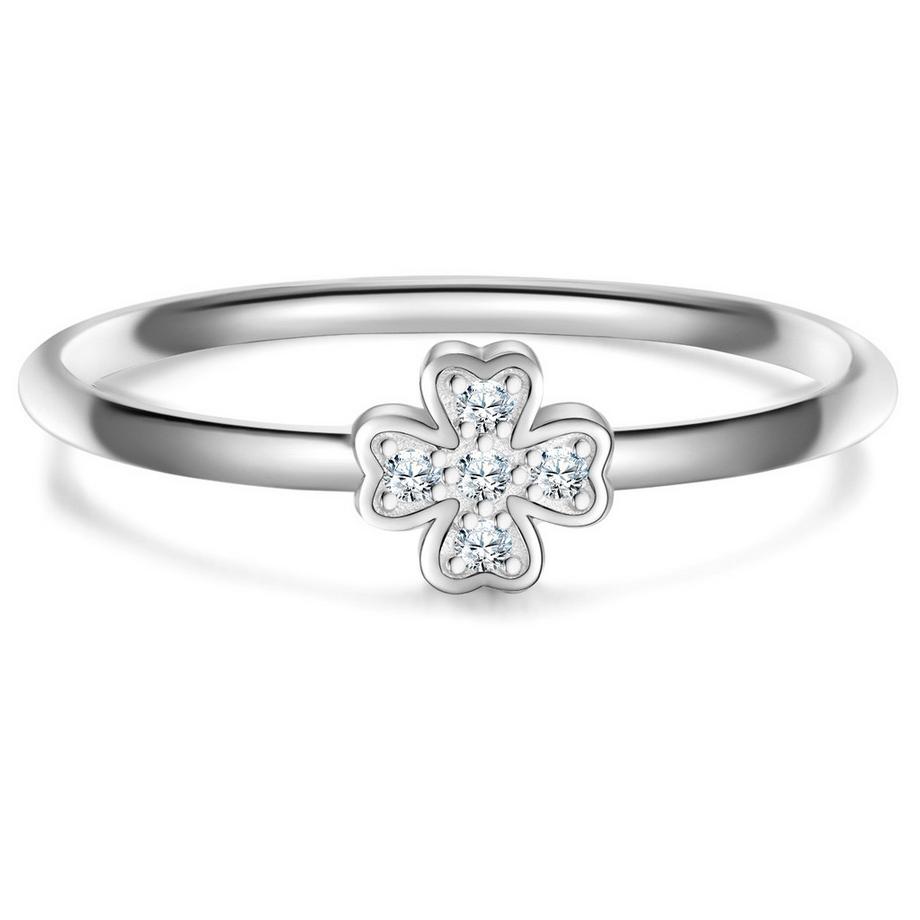 Glanzstücke München  Femme Bague Feuille de trèfle 