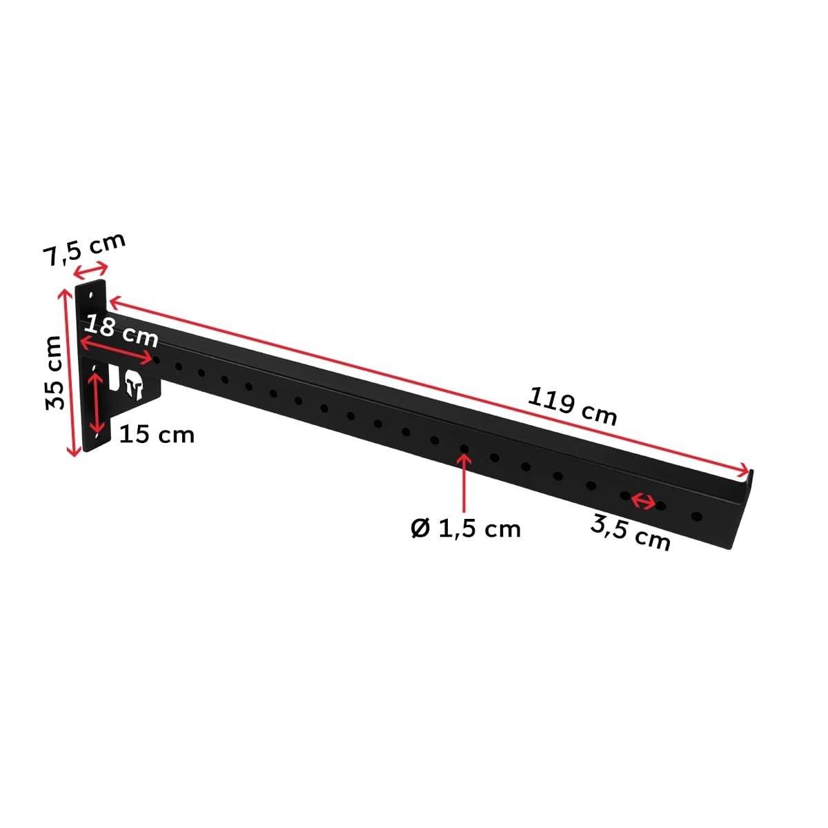 GladiatorFit  Braccio per peschereccio per gamberi in acciaio da 120 cm per attrezzatura e cremagliera 