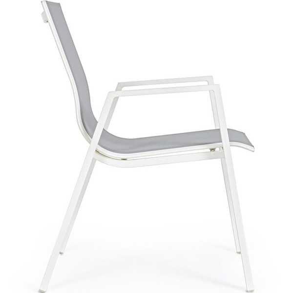 mutoni Fauteuil de jardin Pelagius blanc  