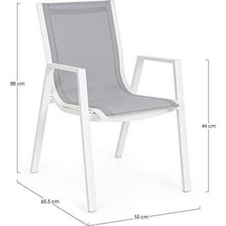 mutoni Fauteuil de jardin Pelagius blanc  