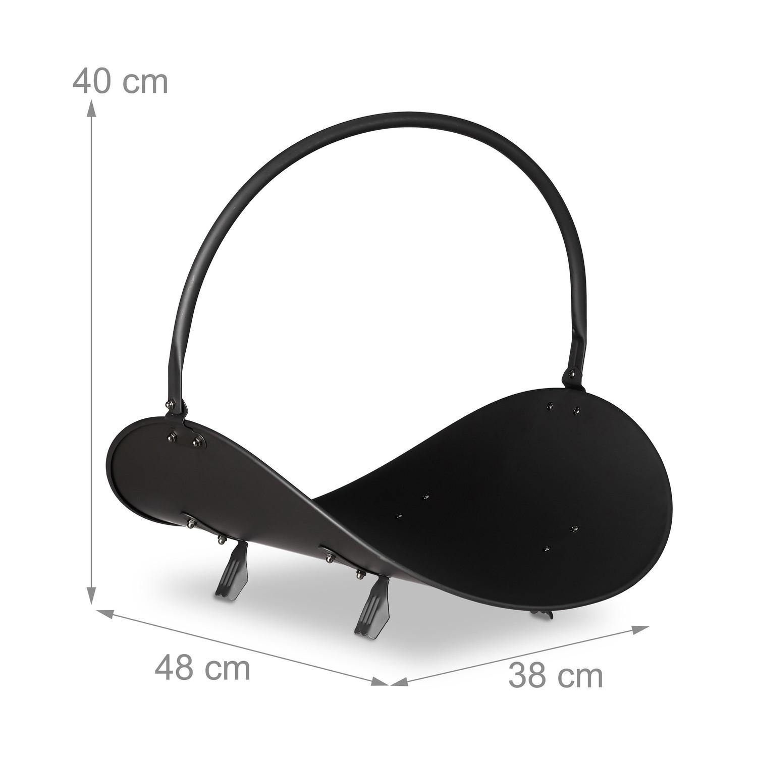 B2X Kaminholzkorb in Schwarz  