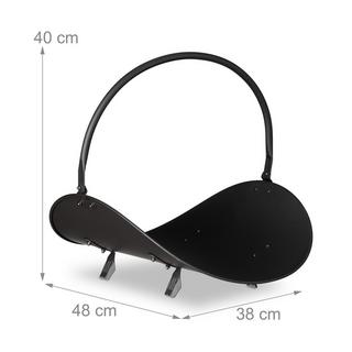 B2X Kaminholzkorb in Schwarz  