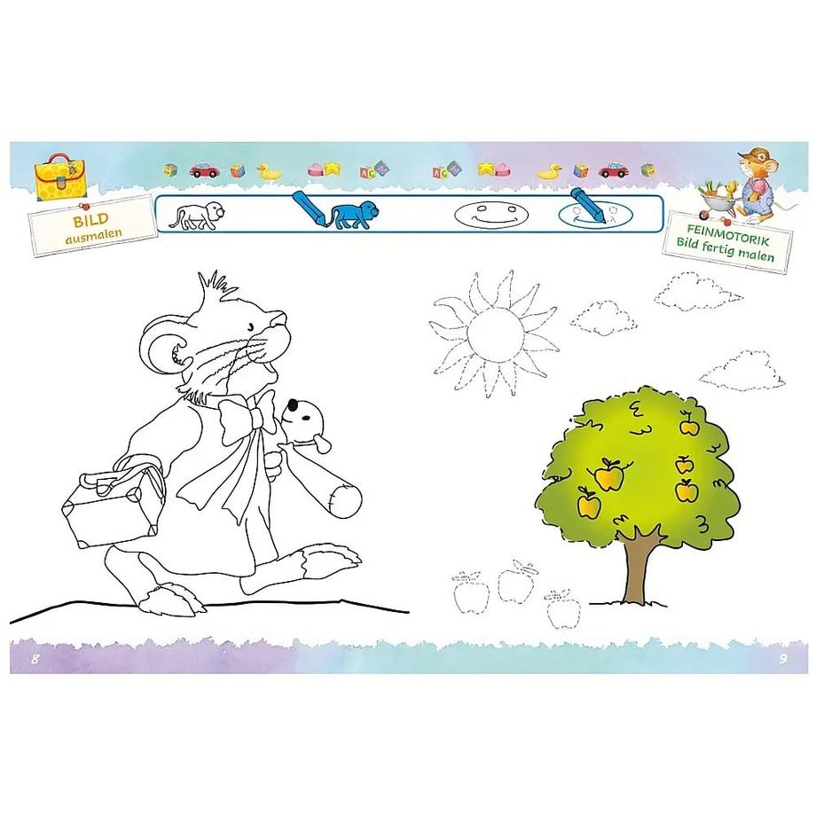 Leo Lausemaus - Mein mausestarkes Kindergartenbuch X Libro a schede 