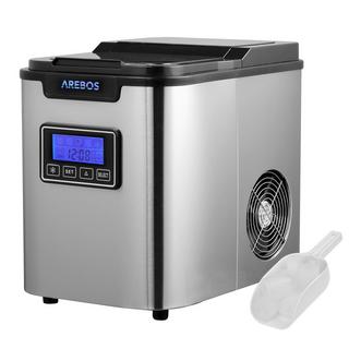 Arebos Machine à glaçons en acier inoxydable 2,2L LCD Machine à glaçons Icemaker 12 kg/24h  