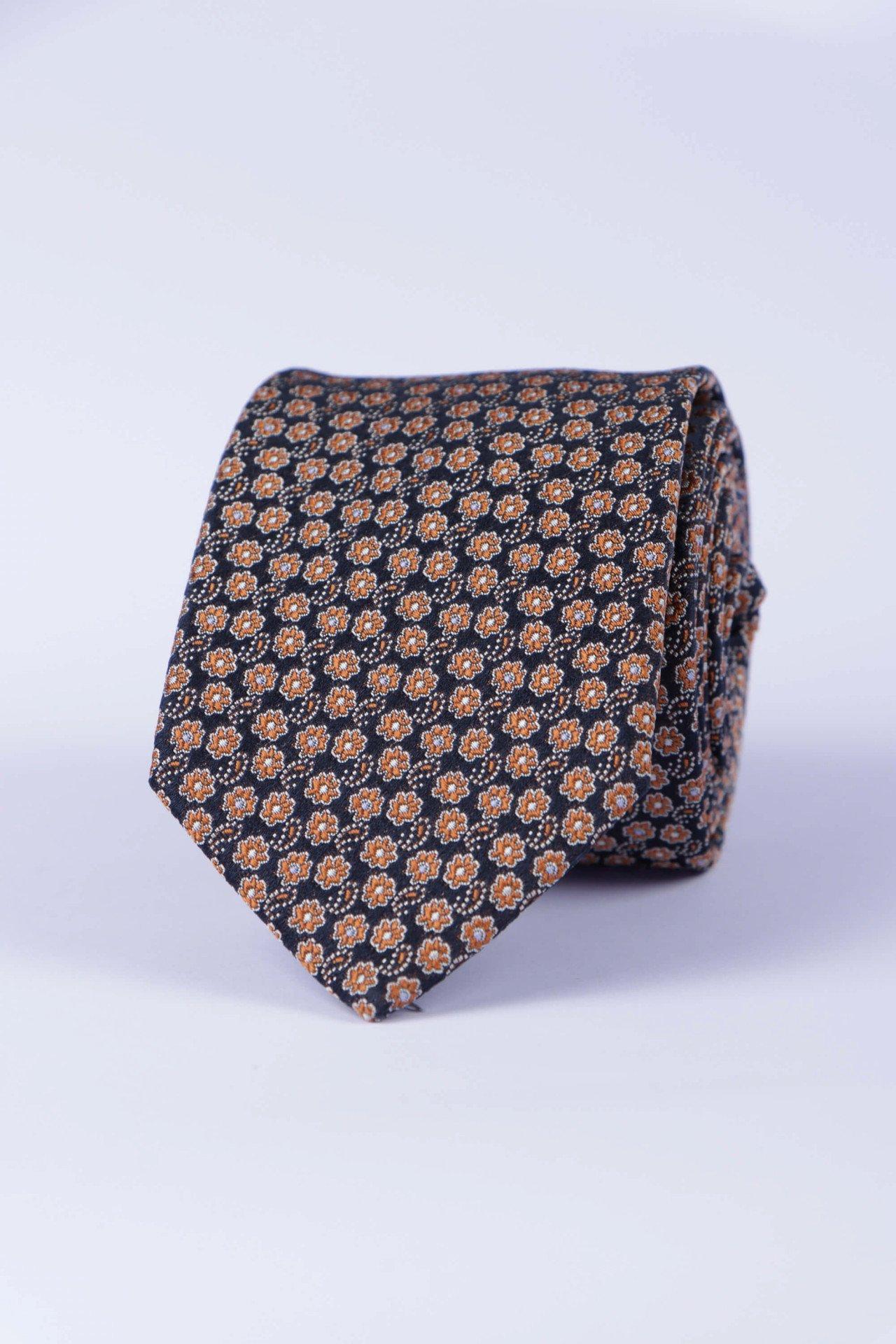 Atelier F&B  Cravate à fleurs en soie 