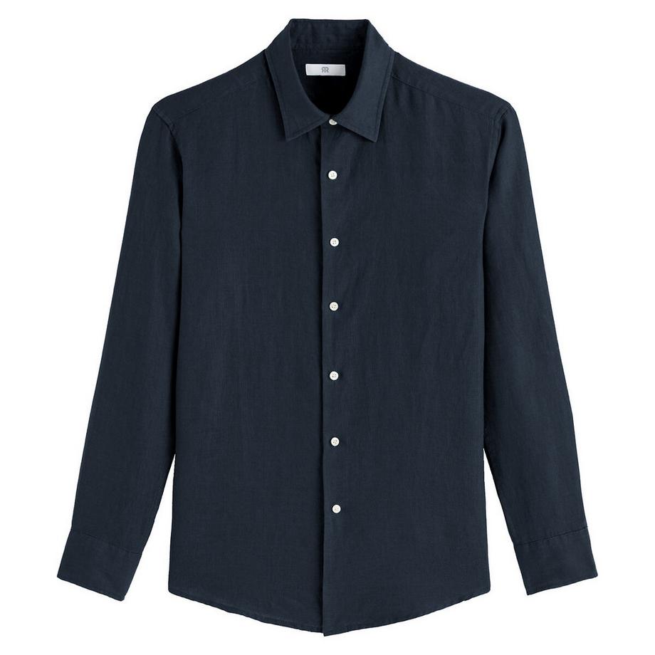 La Redoute Collections Signature Camicia Dritta Lino Maniche Lunghe  