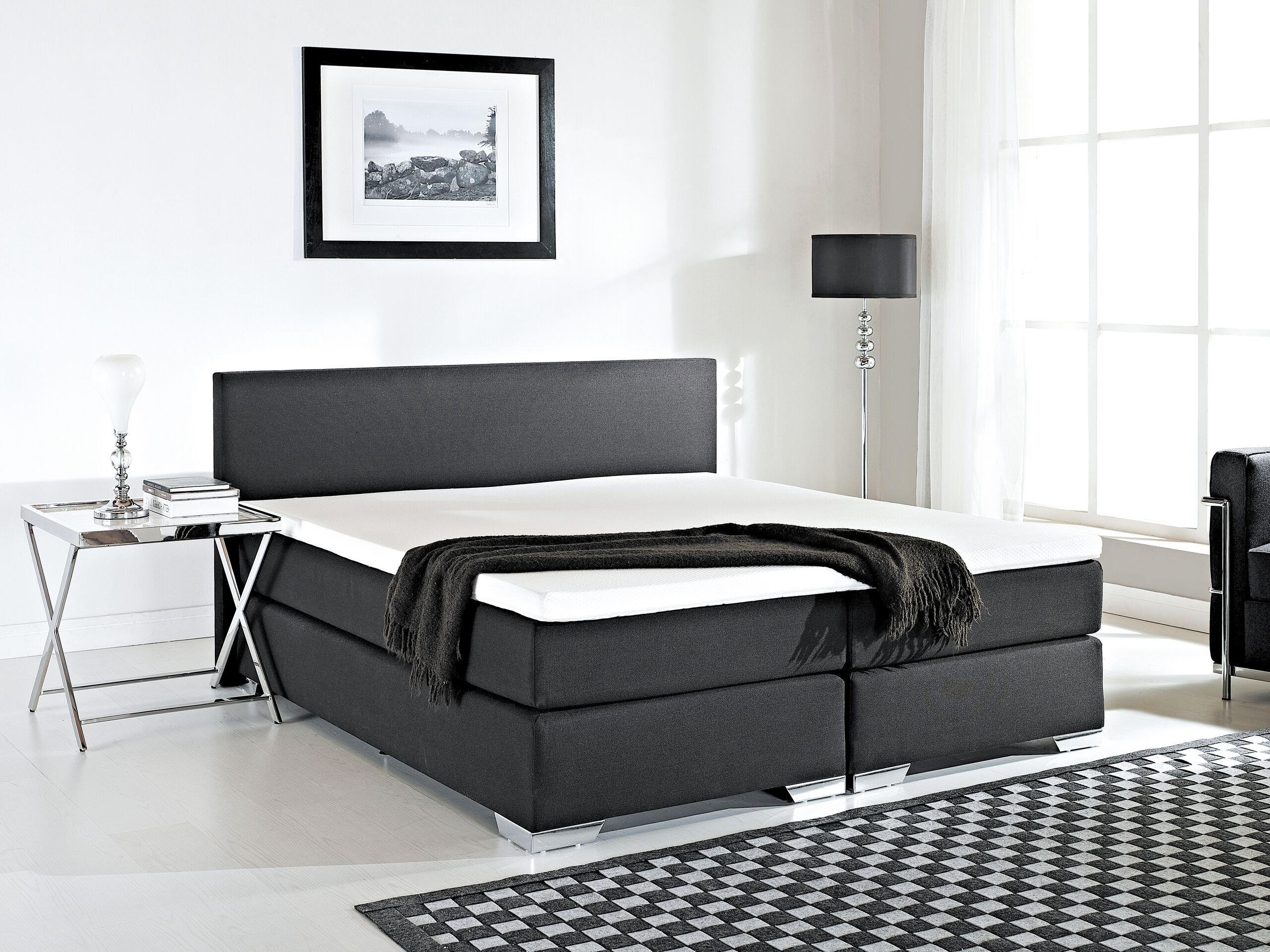 Beliani Lit Boxspring en Polyester Minimaliste PRESIDENT  