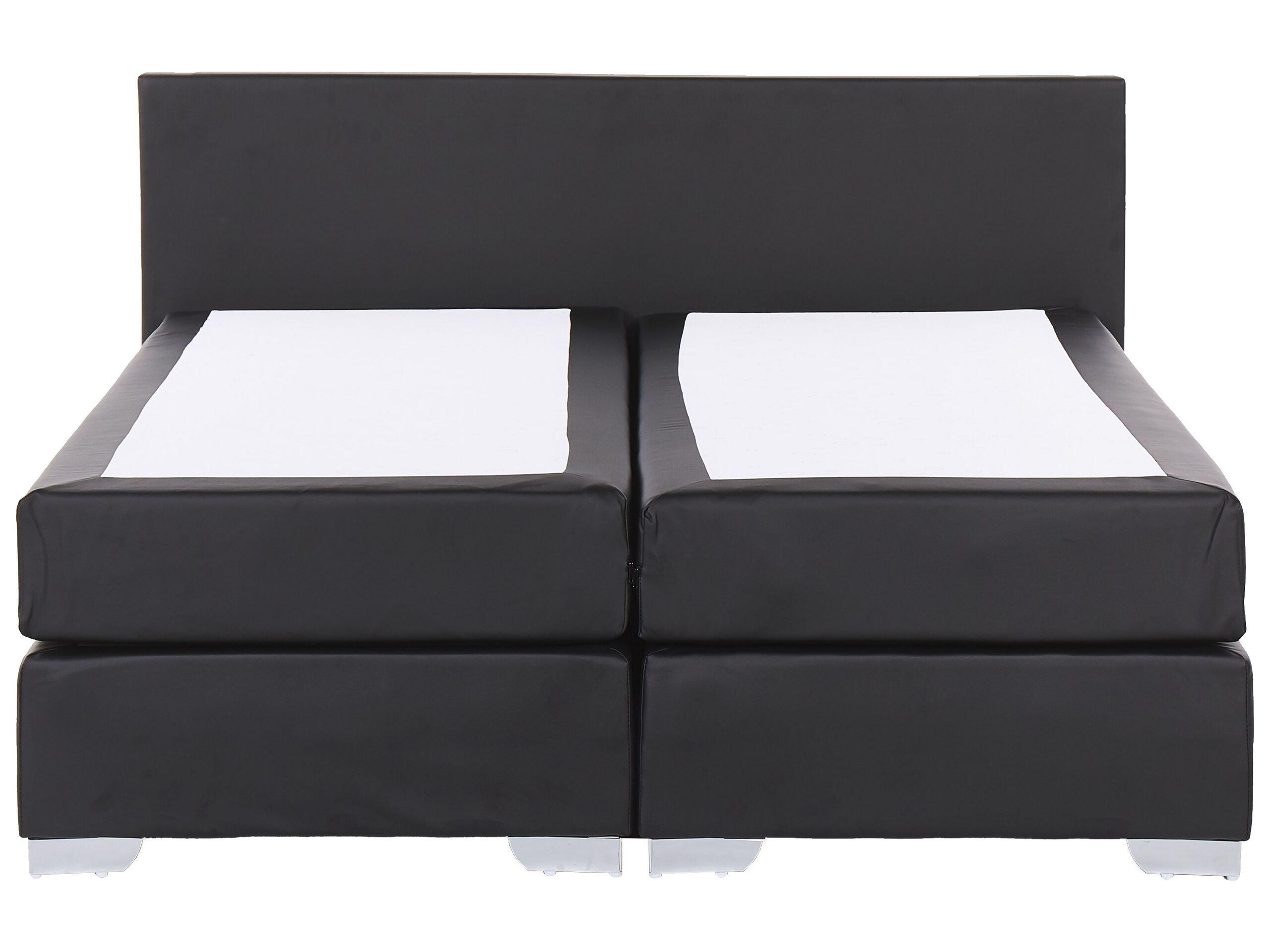 Beliani Letto boxspring en Poliestere Minimalista PRESIDENT  