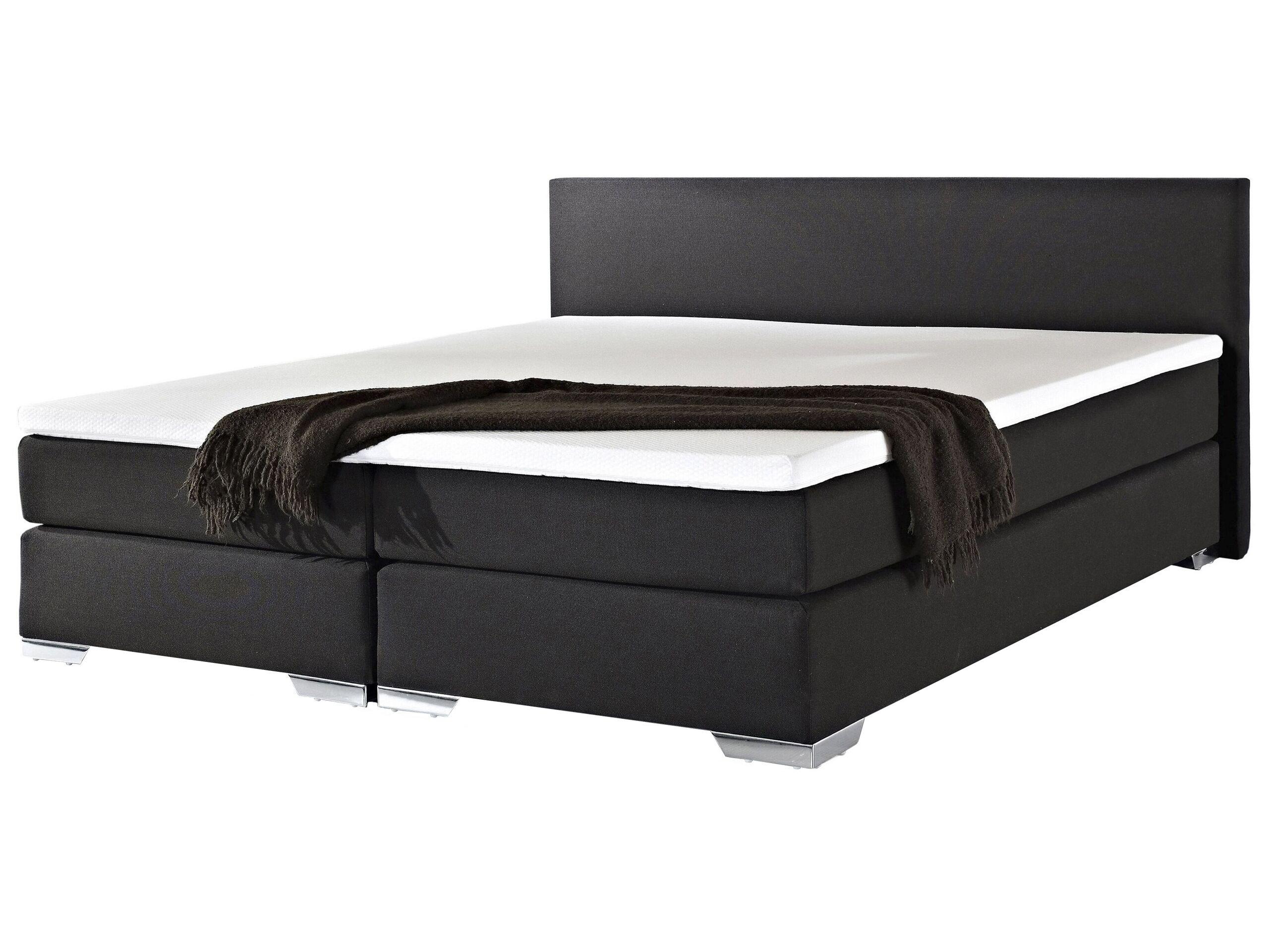 Beliani Letto boxspring en Poliestere Minimalista PRESIDENT  