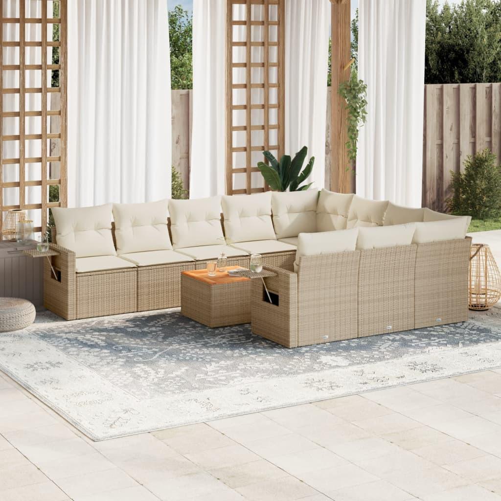 VidaXL set divano da giardino Polirattan  