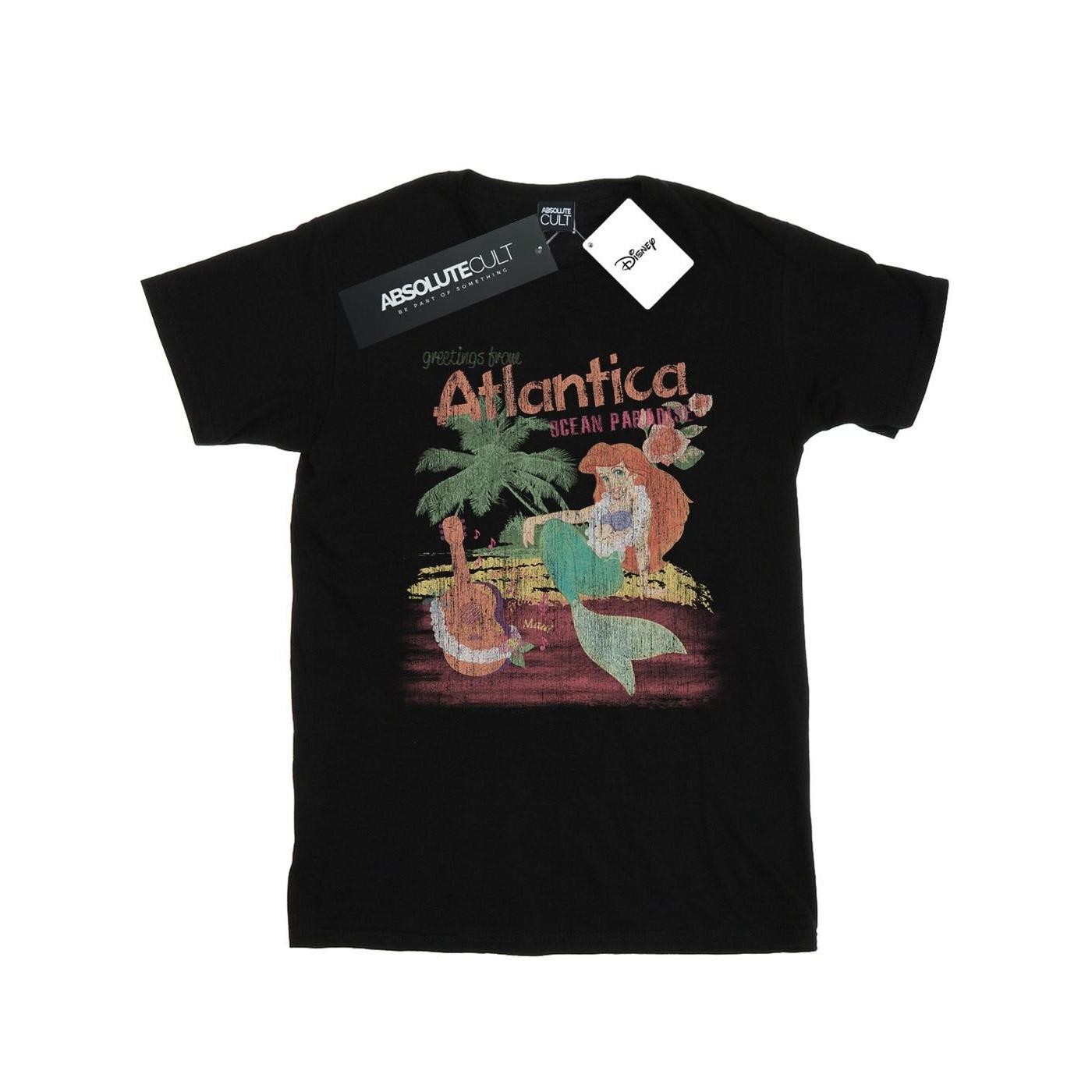 Image of The Little Mermaid Greetings From Atlantica Tshirt Damen Schwarz 4XL