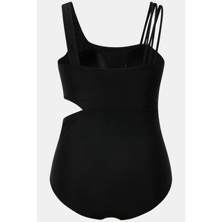 Ulla Popken  Maillot de bain color block, avec bonnets souples. Matière recyclée 