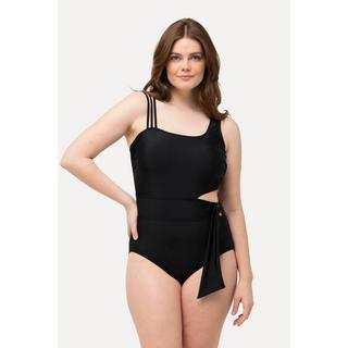 Ulla Popken  Maillot de bain color block, avec bonnets souples. Matière recyclée 