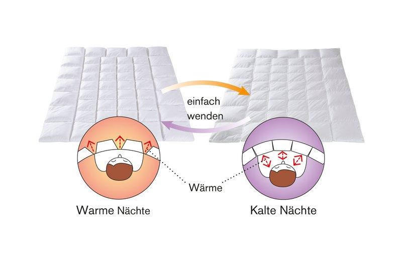DOR Ganzjahres-Duvet Daunen, CLIMACHANGE  