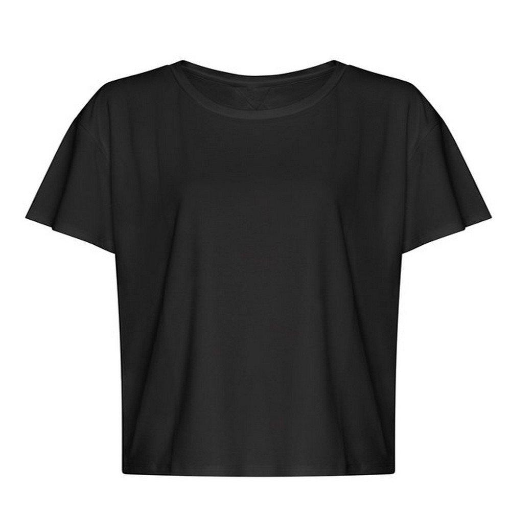 Image of Tshirt Rückenausschnitt Damen Schwarz M