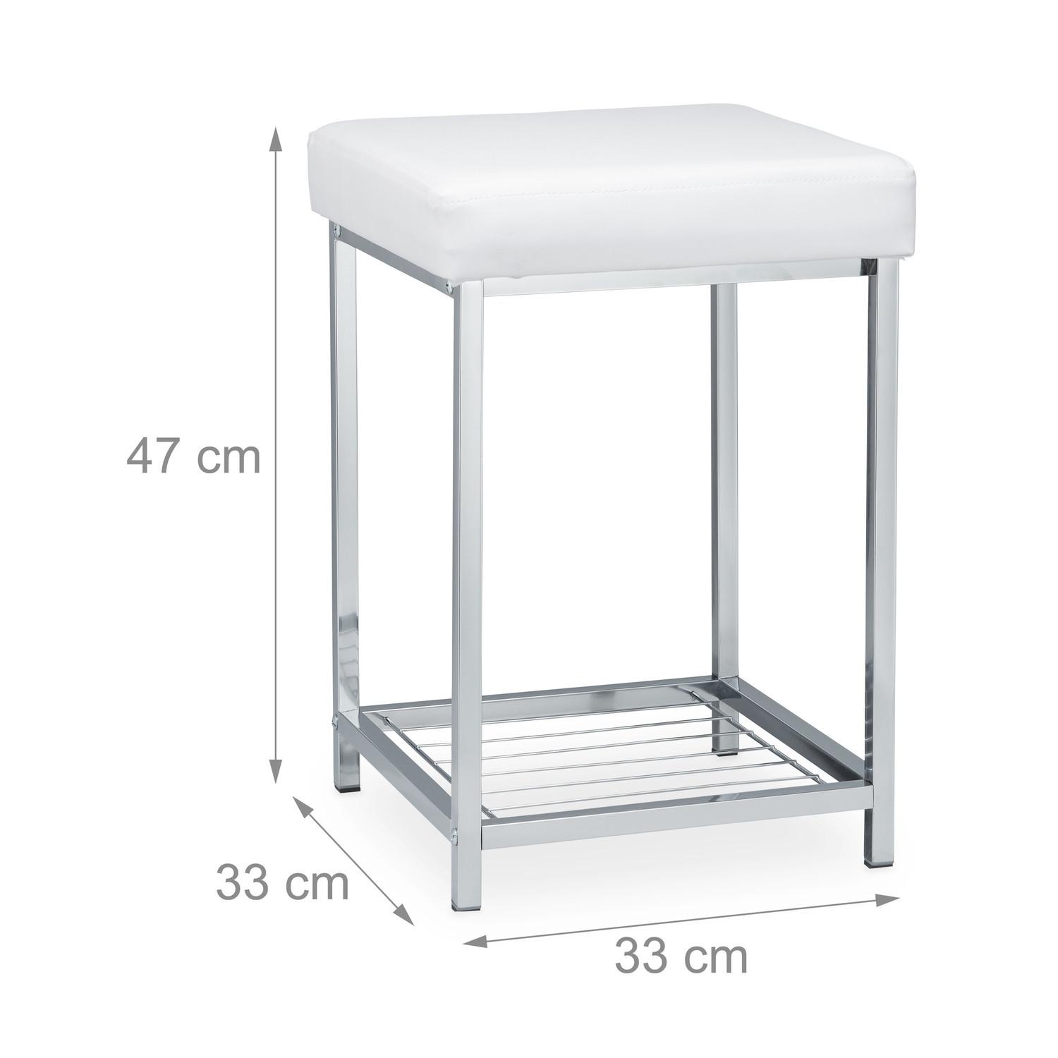 B2X Weißer Hocker mit Stauraum  