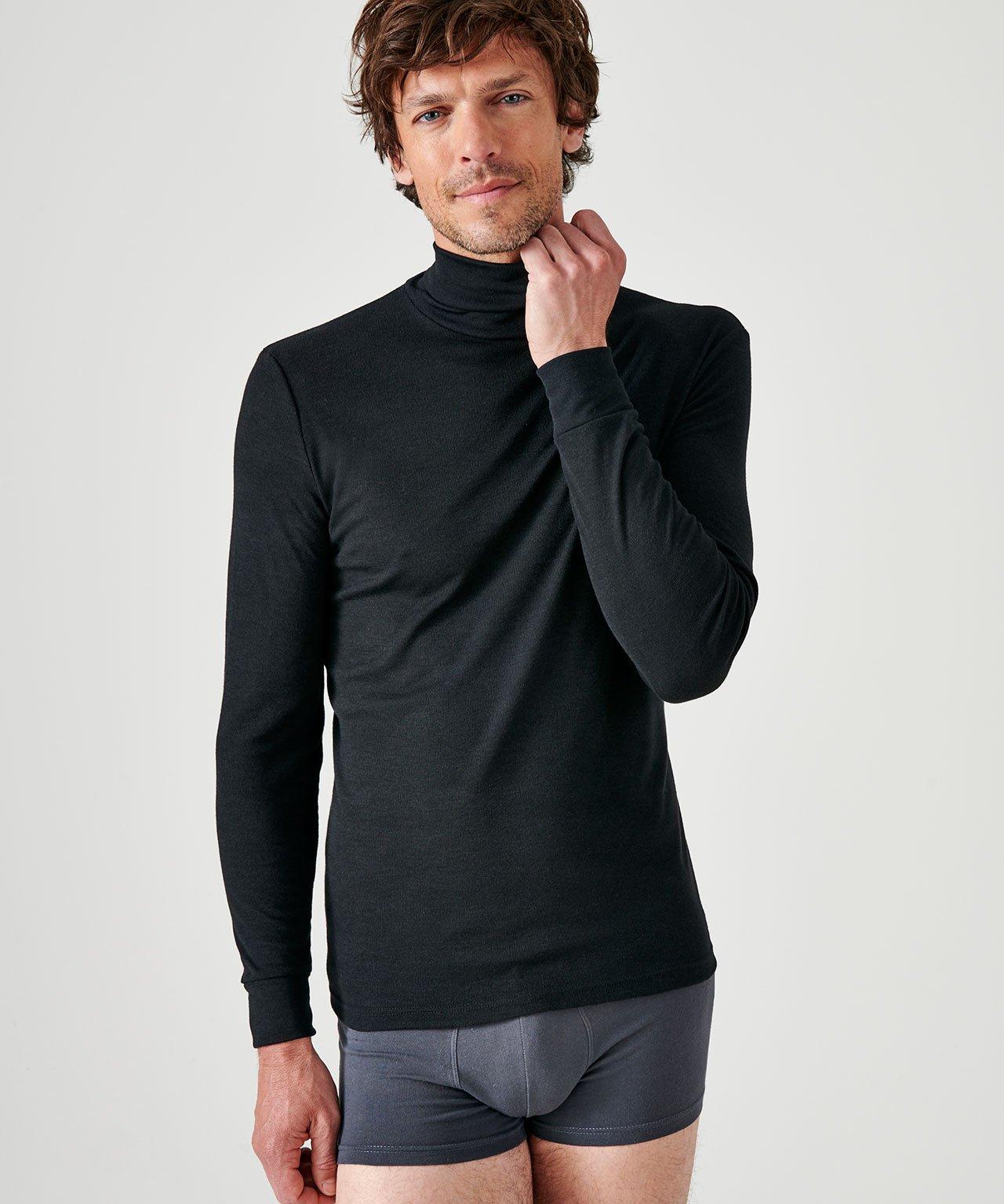 Image of Rollkragen-unterziehpullover Mit Thermolactyl. Herren Schwarz L
