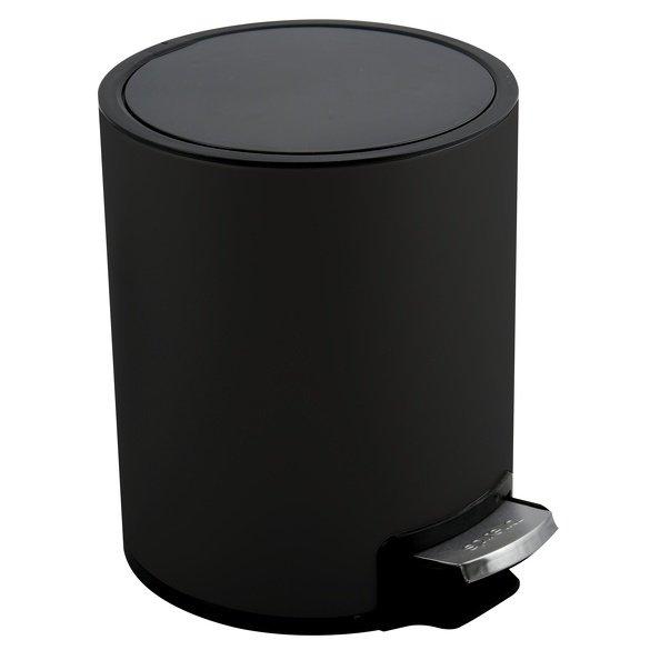 Image of Badezimmer Treteimer Edelstahl RIKU 3L Mattschwarz Badezimmer Treteimer Edelstahl RIKU 3L Mattschwarz