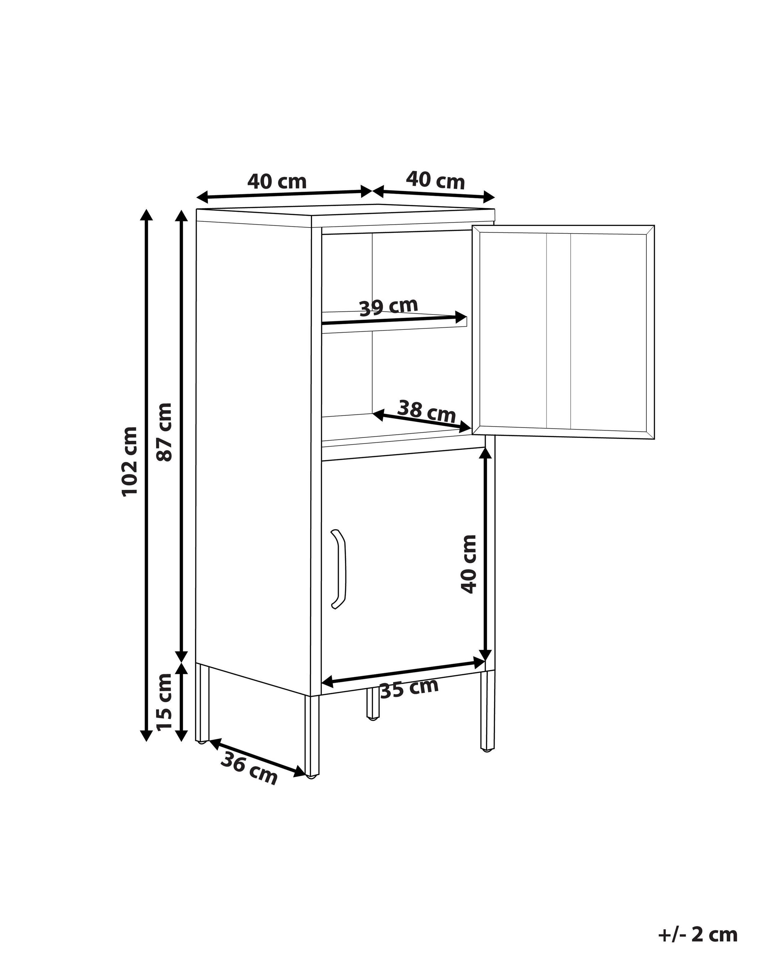 Beliani Sideboard mit 2 Türen aus Stahl Modern HURON  