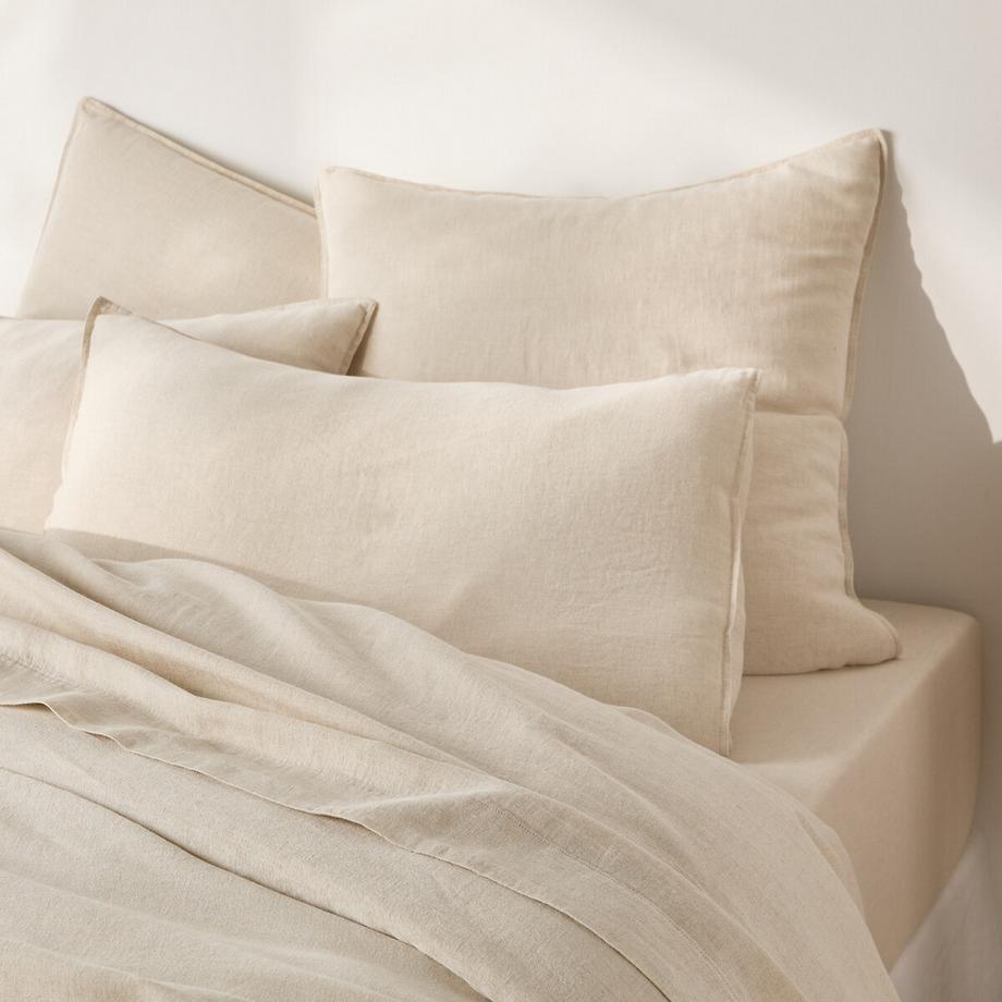 La Redoute Intérieurs Unifarbener Kissenbezug Marnie aus Baumwolle/gewaschenem Leinen  