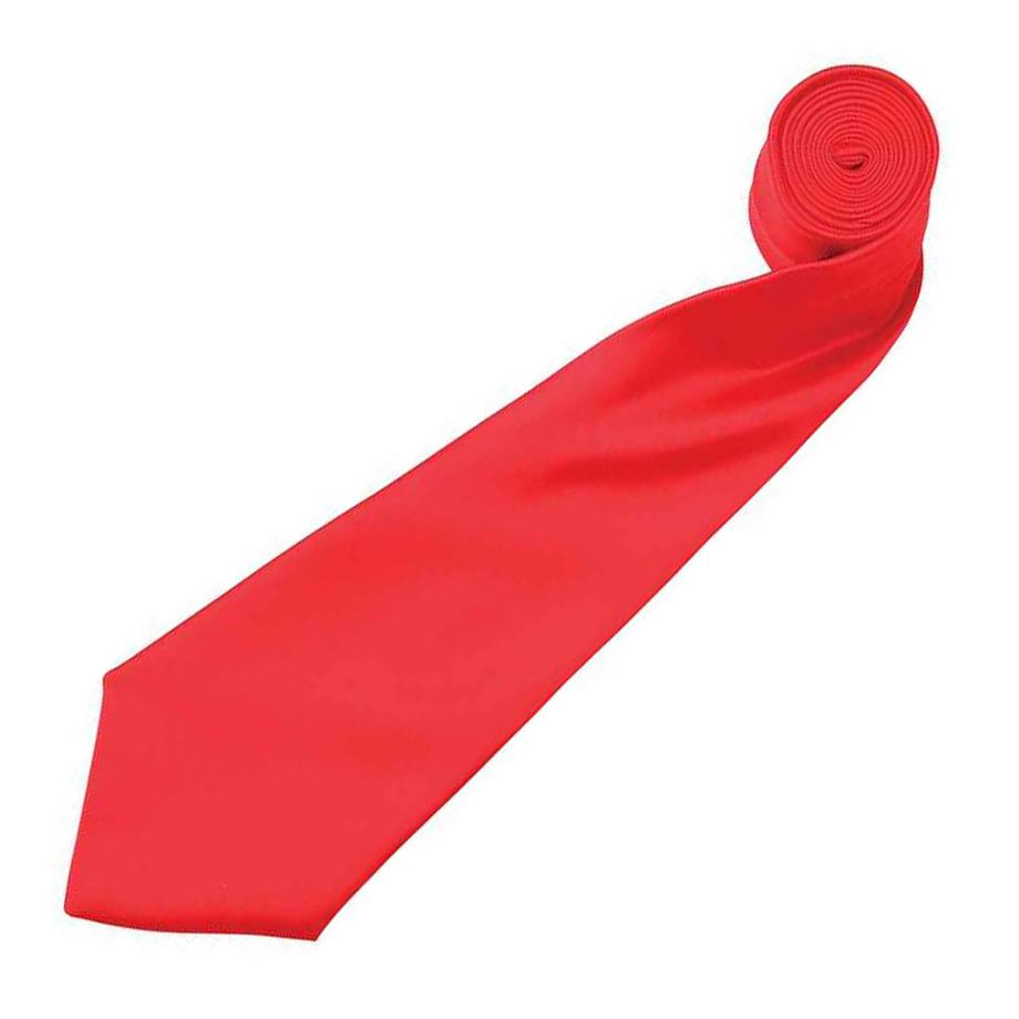 PREMIER Satin Krawatte unifarben  