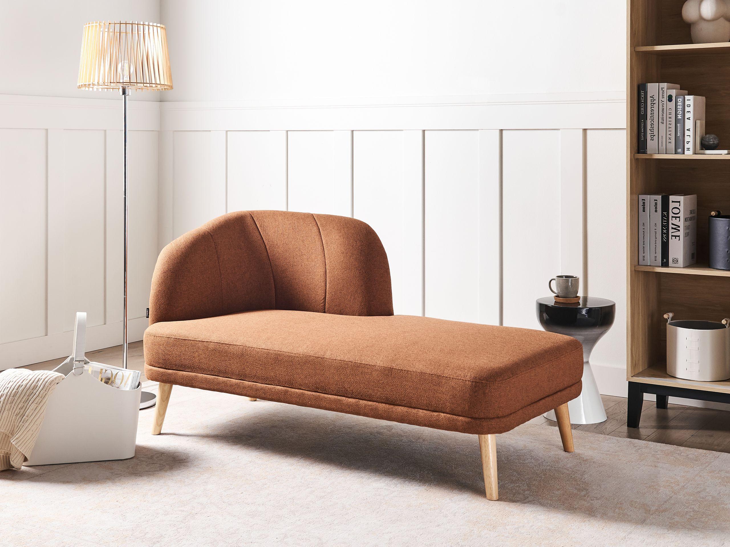 Beliani Chaise longue côté gauche en Polyester Traditionnel TANLAY  