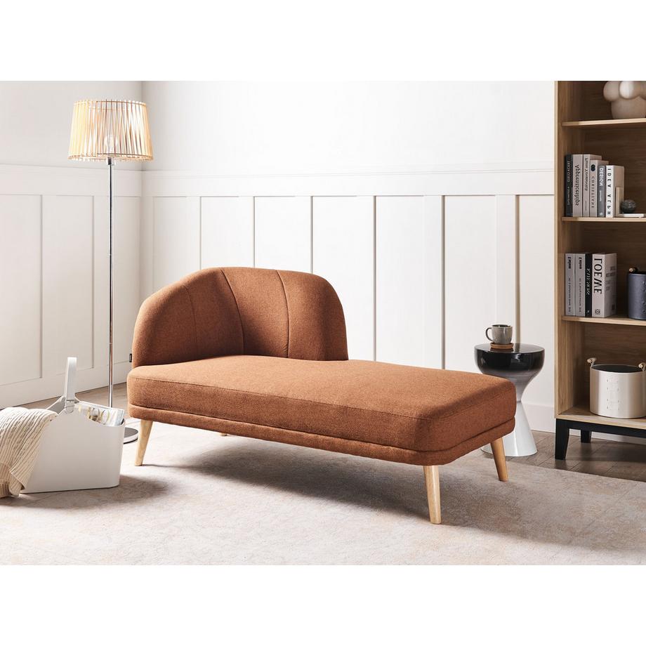Beliani Chaise longue côté gauche en Tissu Traditionnel TANLAY  
