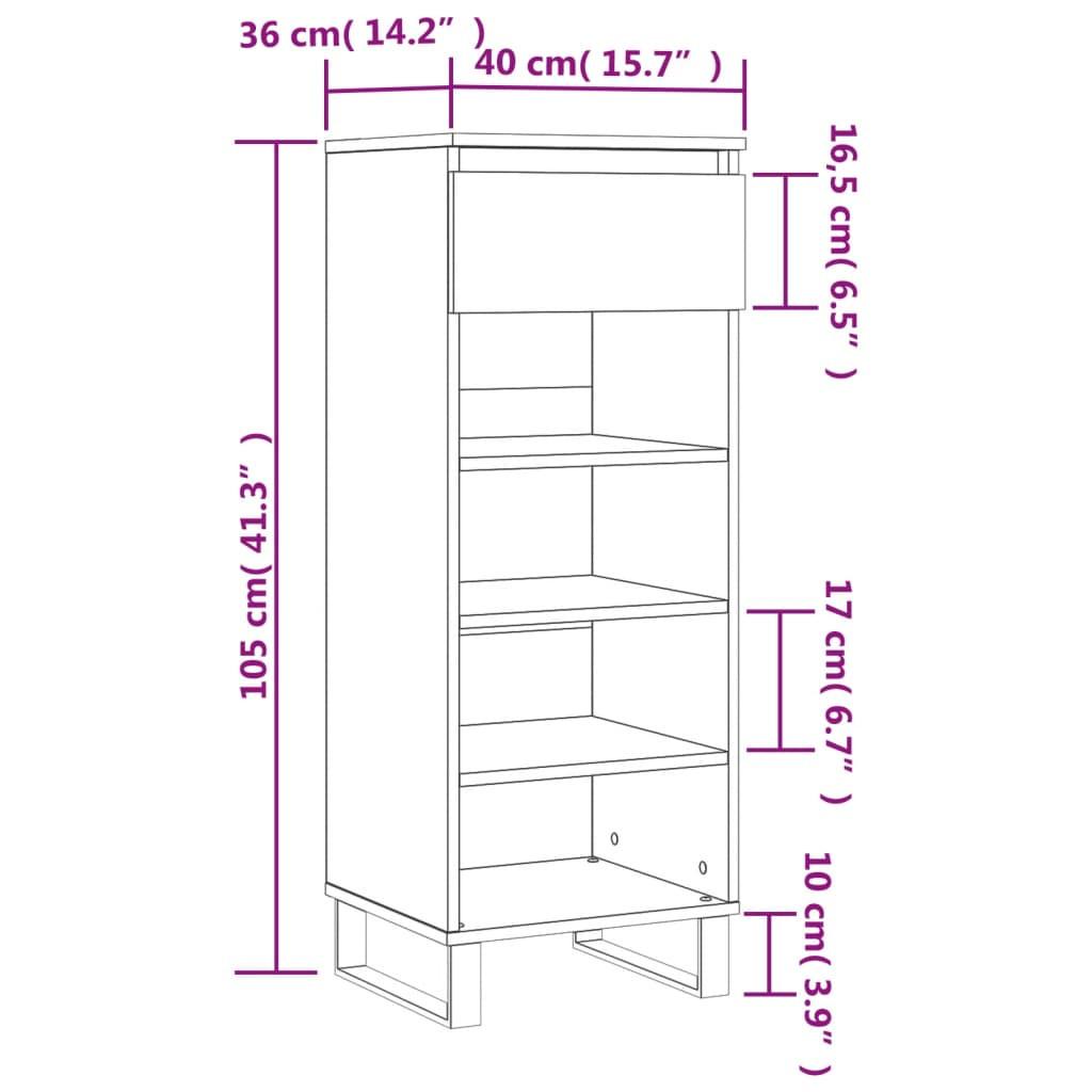 VidaXL Schuhregal holzwerkstoff  