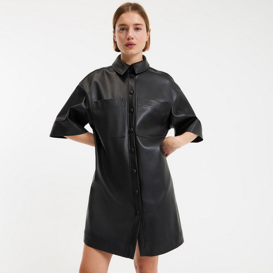 La Redoute Collections Abito Camicia Ampio in Similpelle  