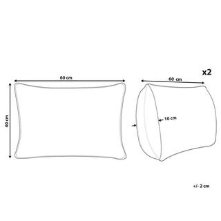 Beliani Gartenkissen 2er Set aus Polyester Modern ALASSIO  