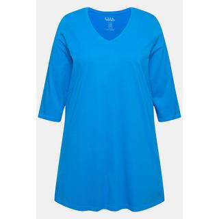 Ulla Popken  Longshirt, A-Linie, V-Ausschnitt, 3/4-Arm 